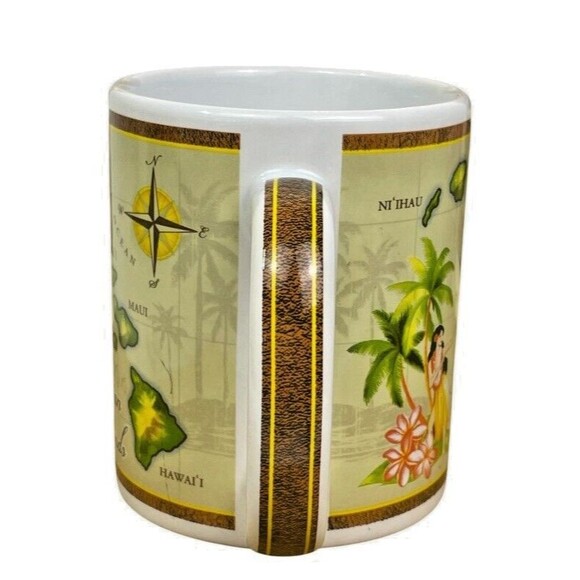 Hawaiian Island Heritage Vintage Map Hula Girl Travel Ocean 2013 Coffee Mug - Picture 6 of 9